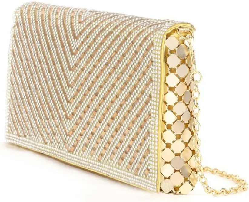 Evening Clutch Purse Women Pearl Rhinestone Envelope Handbags Crossbody Shoulder Bag for Party Prom Wedding 2025