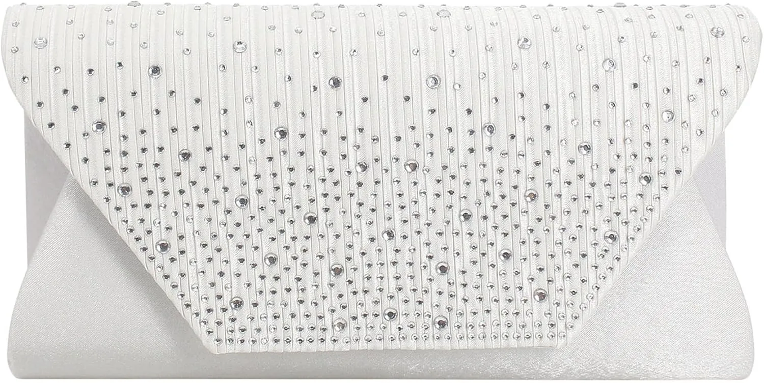 Evening Purses for Women, Glitter Rhinestone Clutch Bag, Crystal Envelope Handbags, Crossbody Shoulder Bag