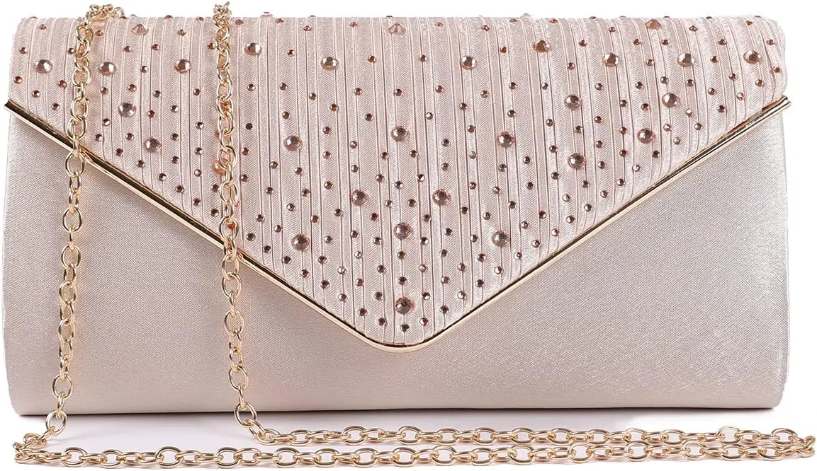 Fashion Rhinestones Clutch Purses for Women Fancy Evening Bag Party Envelope Handbags