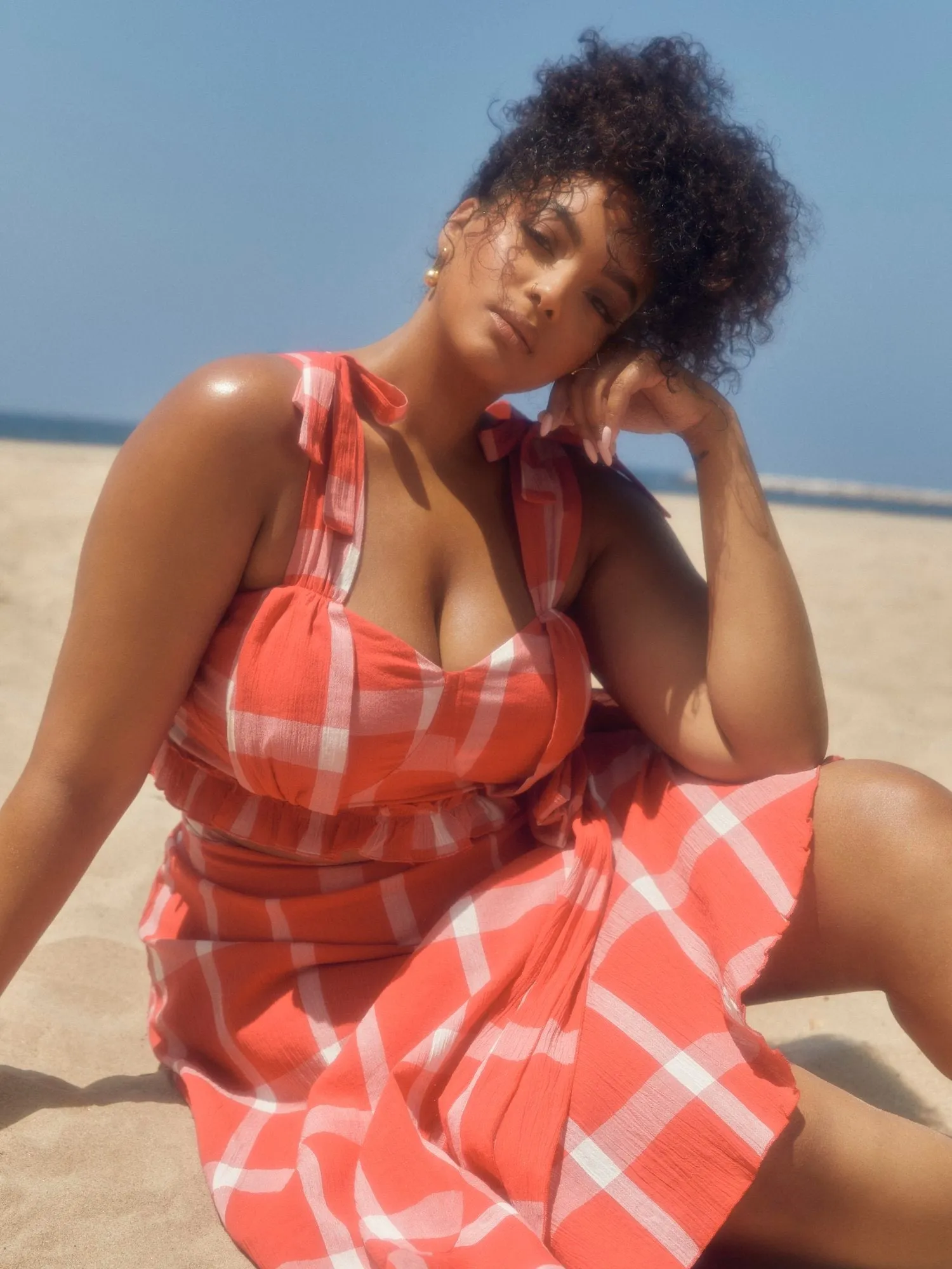 Fashion To Figure - Gina Plaid Ruffle Bra Top