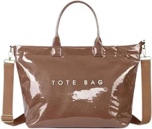 Fashion waterproof letter tote bag Stellaya women's PVC kraft paper handbag and shoulder Fashion Retro Bag