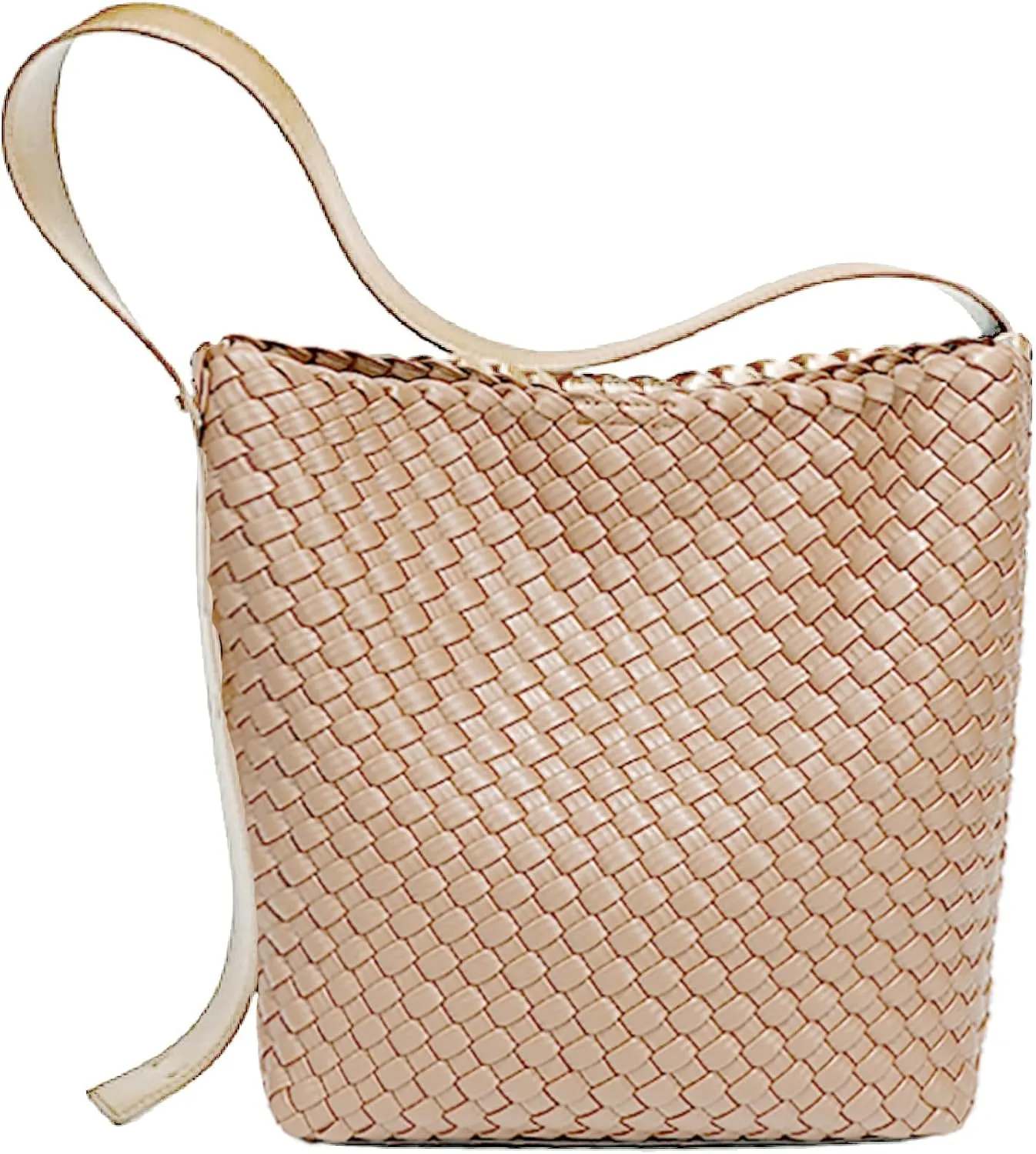 Fashion Woven Tote Bag for Women, Female Hobo Bag, Beach Handbag Purse, Travel Shoulder Bag with Adjustable Strap