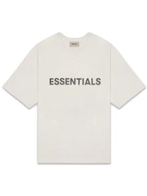 Fear Of God Essentials 3D Silicon Applique Boxy T-Shirt Oatmeal