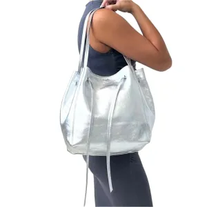 Florence Tote in Silver Metallic