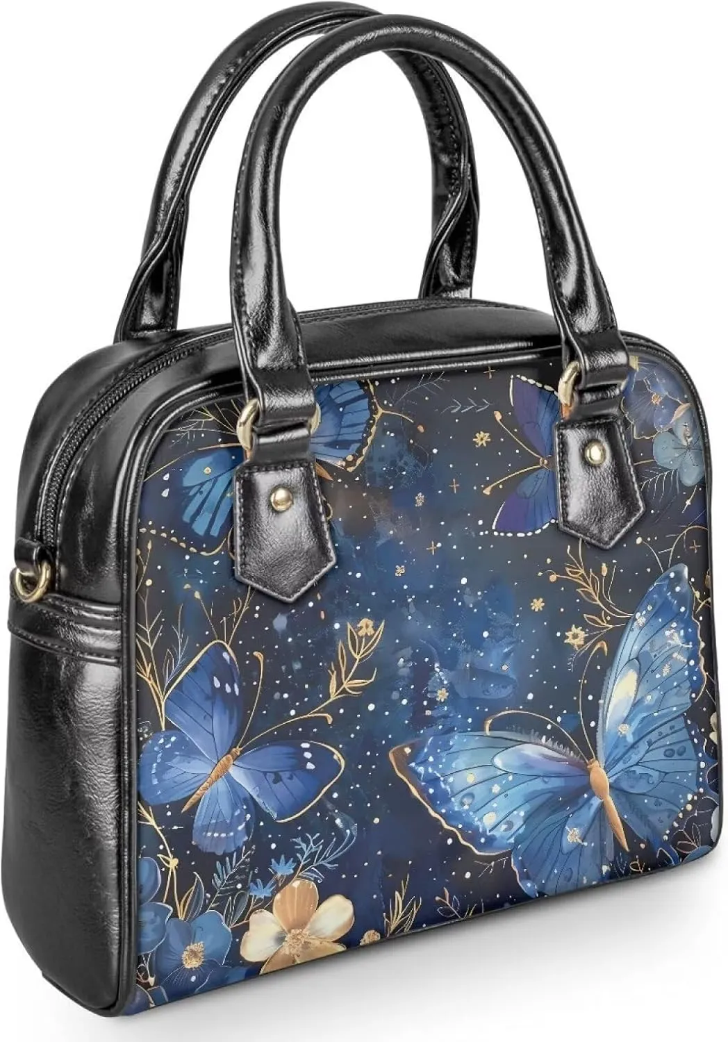 Forchrinse Daisy Love Heart Satchel Handbag for Women Ladies Top Handle Satchel Purse Pu Leather Crossbody Shoulder Bags
