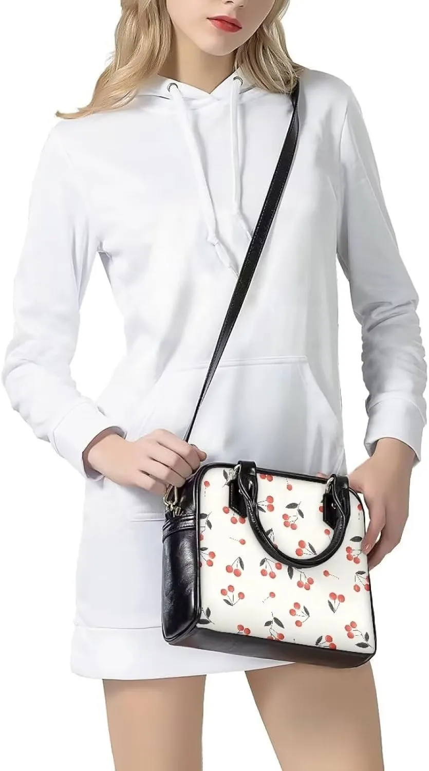Forchrinse Daisy Love Heart Satchel Handbag for Women Ladies Top Handle Satchel Purse Pu Leather Crossbody Shoulder Bags