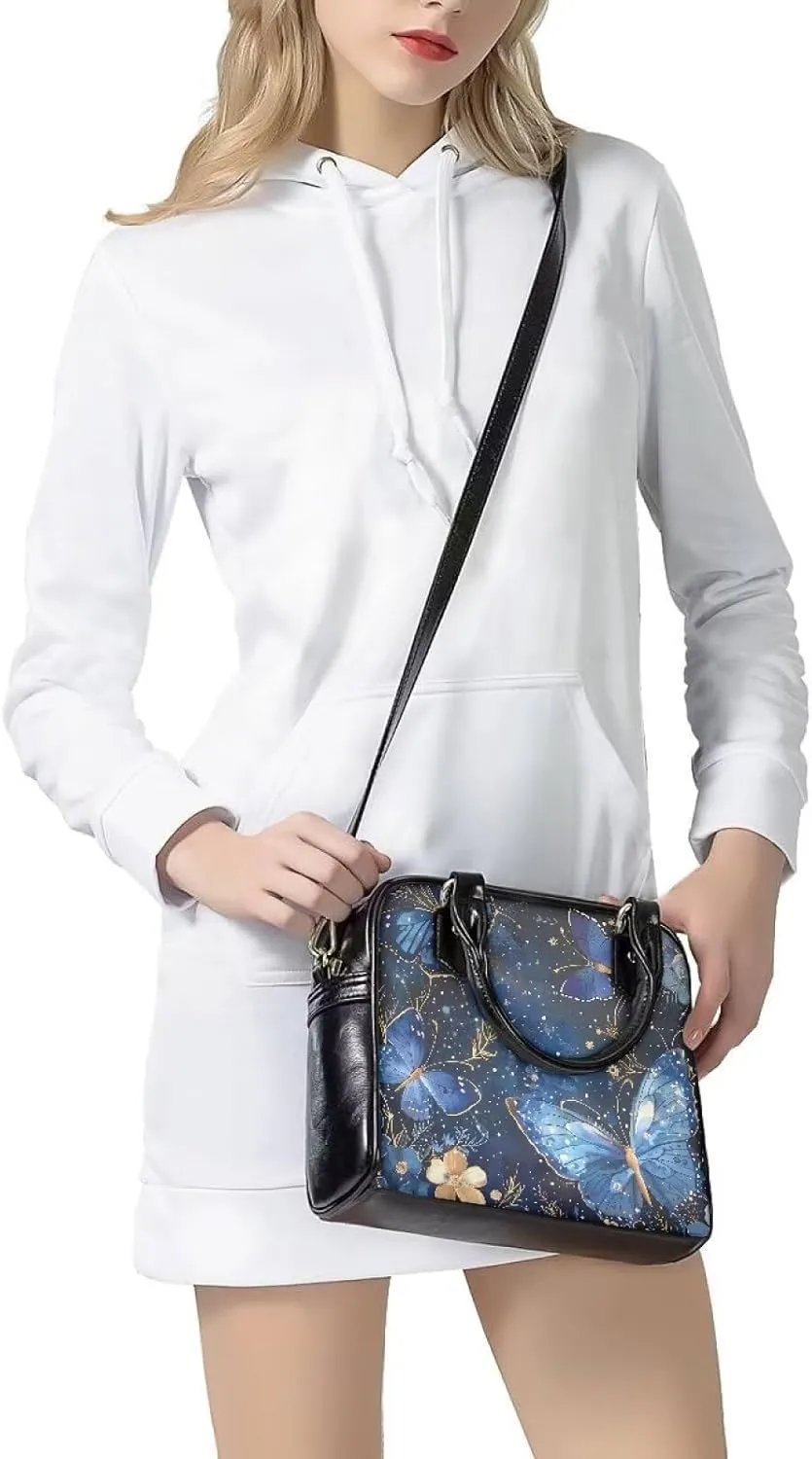 Forchrinse Daisy Love Heart Satchel Handbag for Women Ladies Top Handle Satchel Purse Pu Leather Crossbody Shoulder Bags