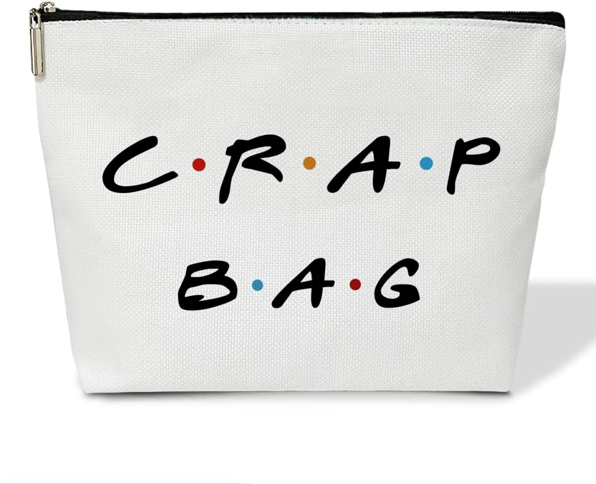 Friends Show Merchandise Cosmetic Bag for Friends Themed Gifts Canvas Make up Bag with Zipper Travel Toiletry Bag with Lining Friends Makeup Bag Christmas Easter Birthday Gifts for Friends Fans - M760