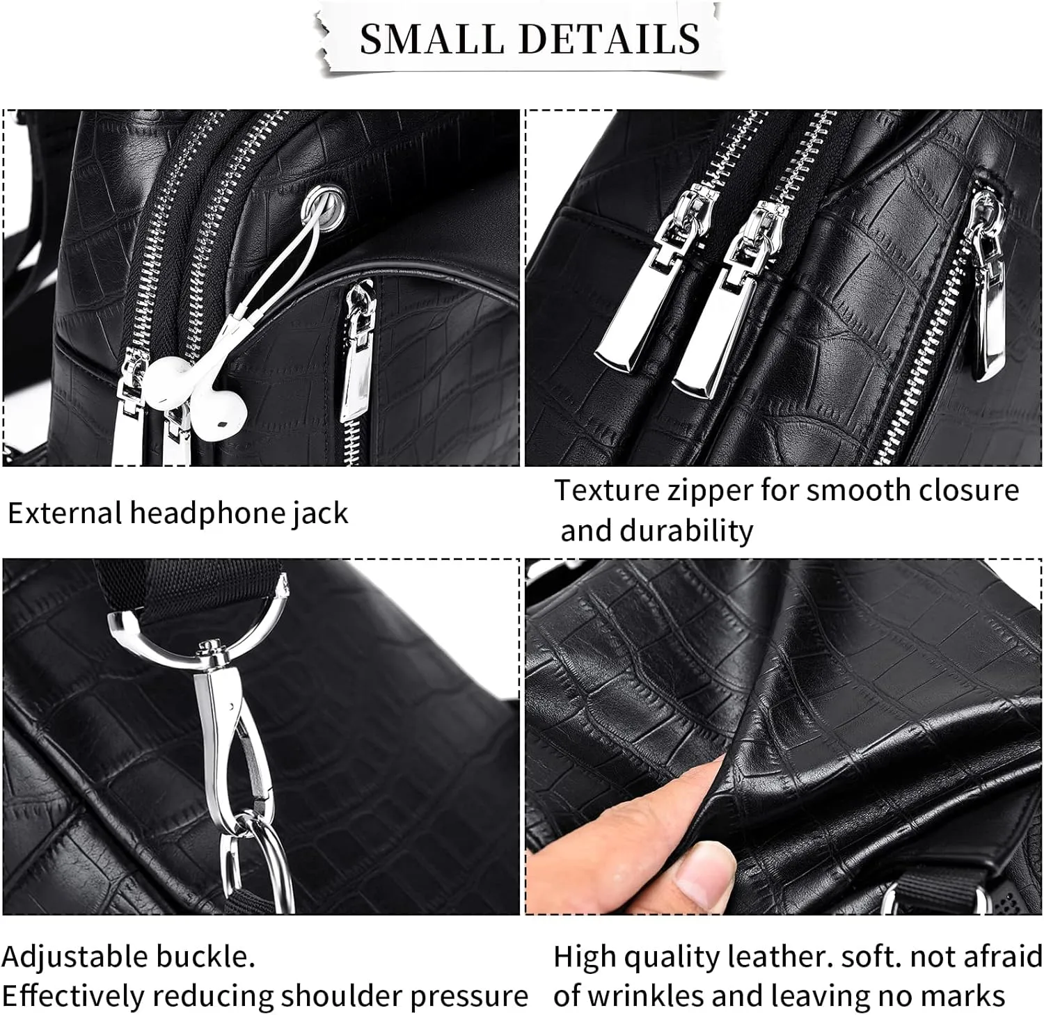 FSD.WGsling Backpack for Men Chest Bag Crossbody Shoulder Bags Travel Bag Purse for Men with Water Resistant