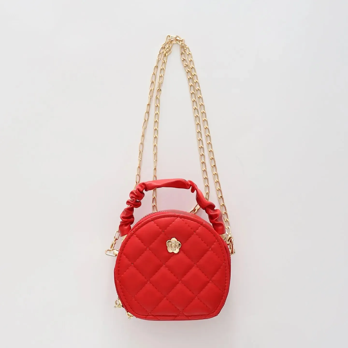 Girls Red Round Handbag