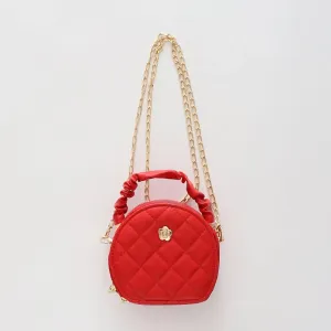 Girls Red Round Handbag