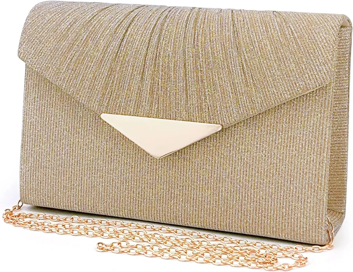 Glitter Evening Clutch Bag Wedding Party evening bag Elegant Pleated Dinner Envelope Handbags