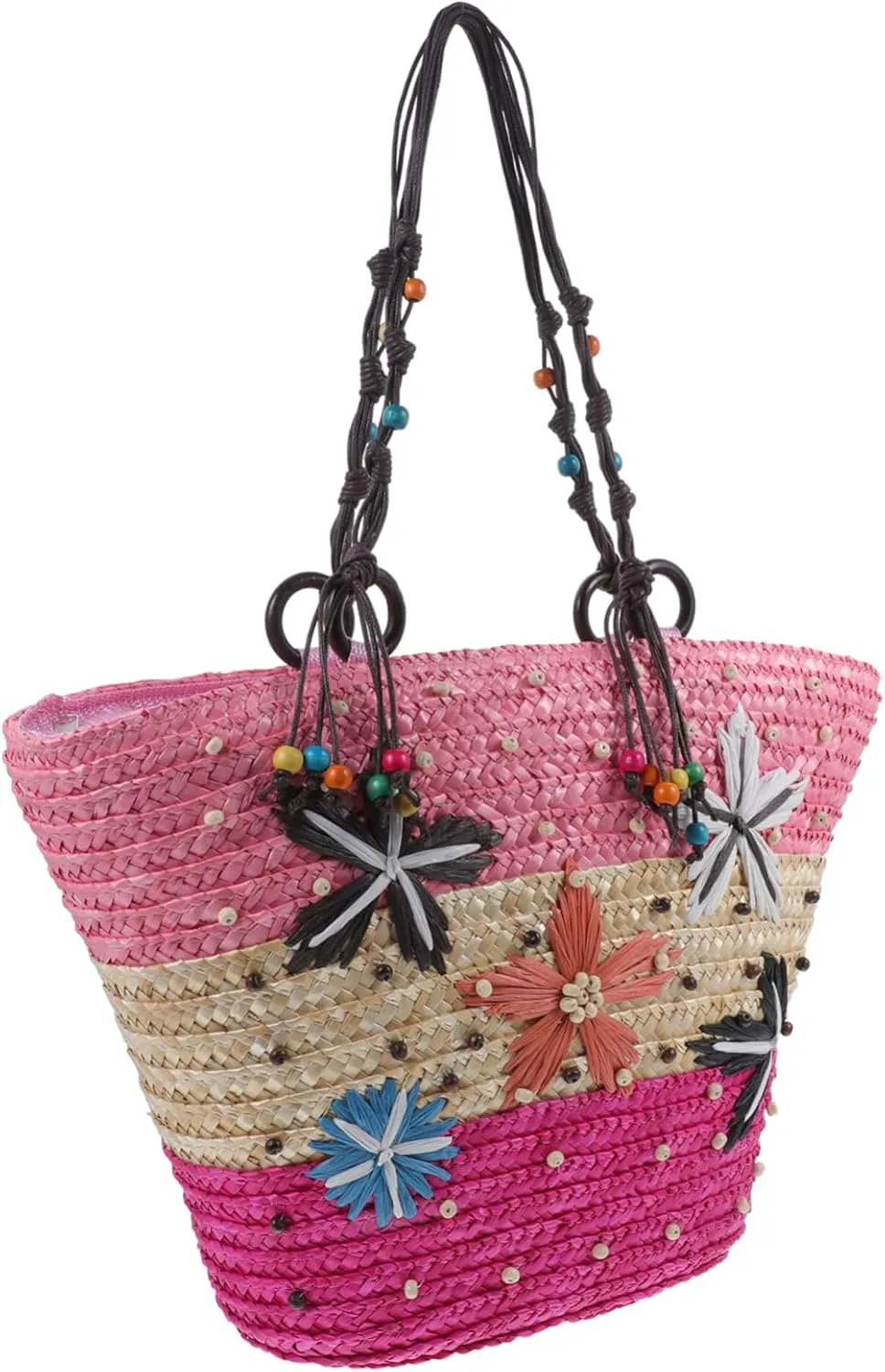 Hand-woven Straw Bag Woven Beach Bag for Girls Summer Handbag Fashionable Storage Pouch for Friends