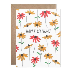 Happy Birthday Black Eyed Susan Card