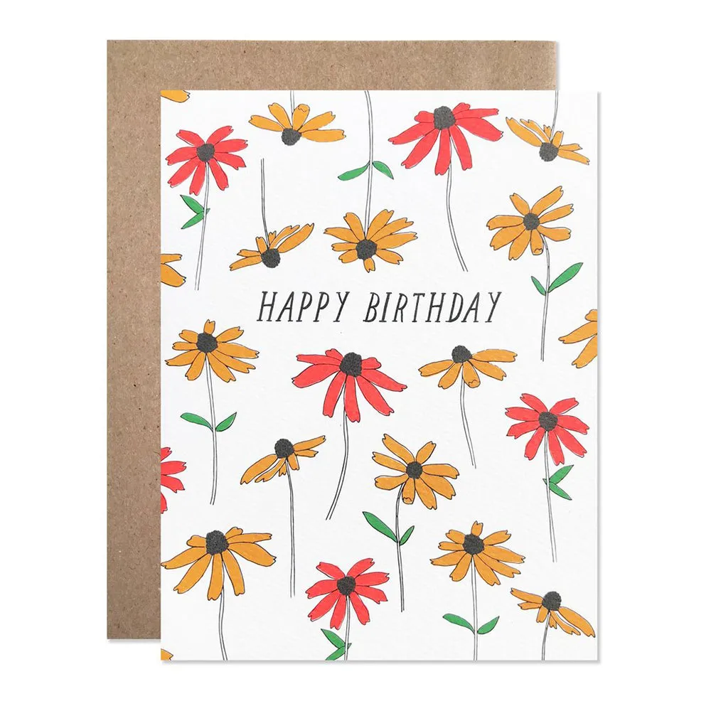 Happy Birthday Black Eyed Susan Card