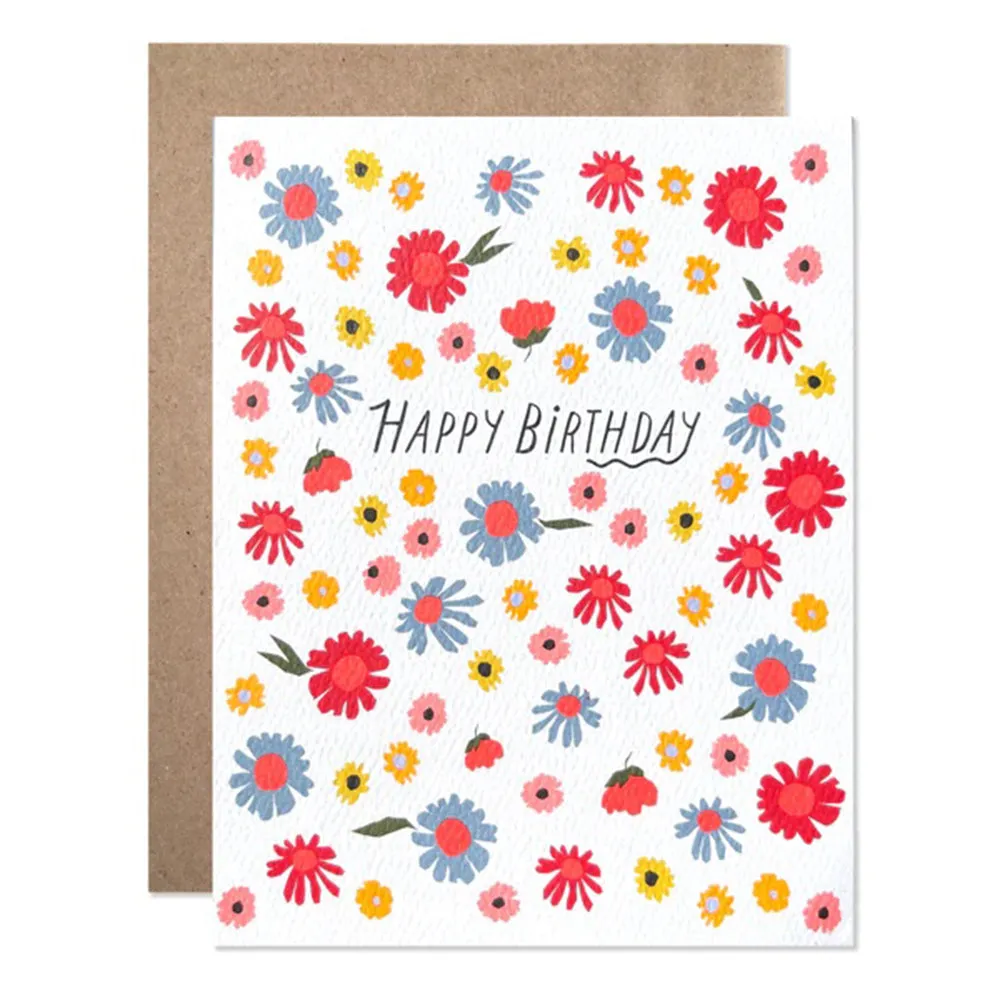 Happy Birthday Carla Floral Card