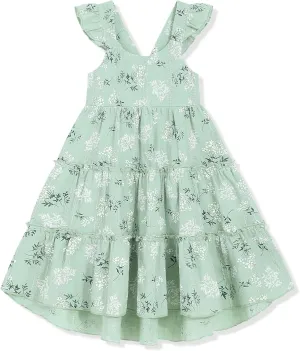Hipea Toddler Baby Girls' Dresses Outfits Sleeveless Backless Colour Block Dress Kids Casual Beach Dresses