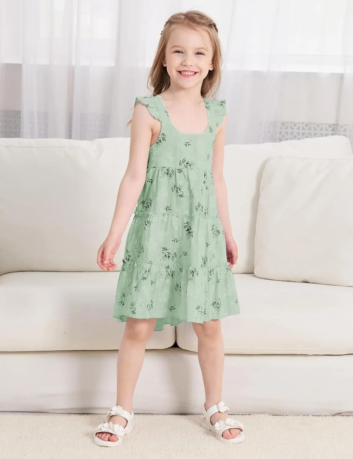 Hipea Toddler Baby Girls' Dresses Outfits Sleeveless Backless Colour Block Dress Kids Casual Beach Dresses
