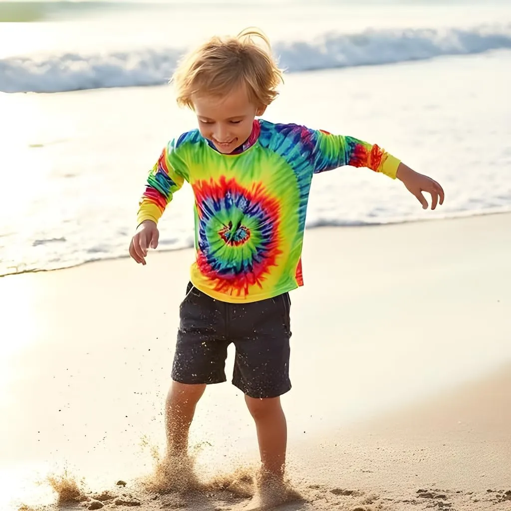 INGEAR Boys' Rash Guard with UPF 50  Sun Protection, Quick-Dry Swim Shirts for Boys, Lightweight and Dry Fit Sizes XS-XL