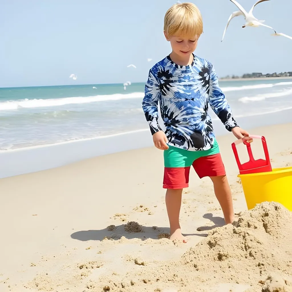 INGEAR Boys' Rash Guard with UPF 50  Sun Protection, Quick-Dry Swim Shirts for Boys, Lightweight and Dry Fit Sizes XS-XL