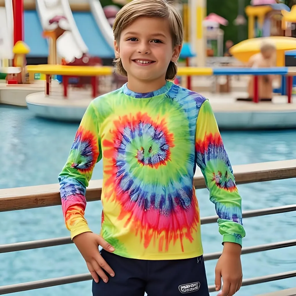INGEAR Boys' Rash Guard with UPF 50  Sun Protection, Quick-Dry Swim Shirts for Boys, Lightweight and Dry Fit Sizes XS-XL
