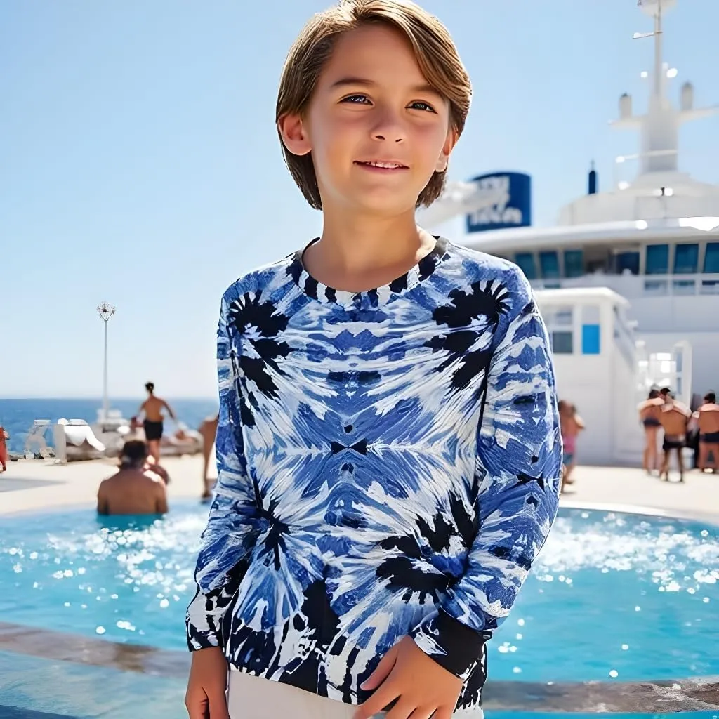 INGEAR Boys' Rash Guard with UPF 50  Sun Protection, Quick-Dry Swim Shirts for Boys, Lightweight and Dry Fit Sizes XS-XL