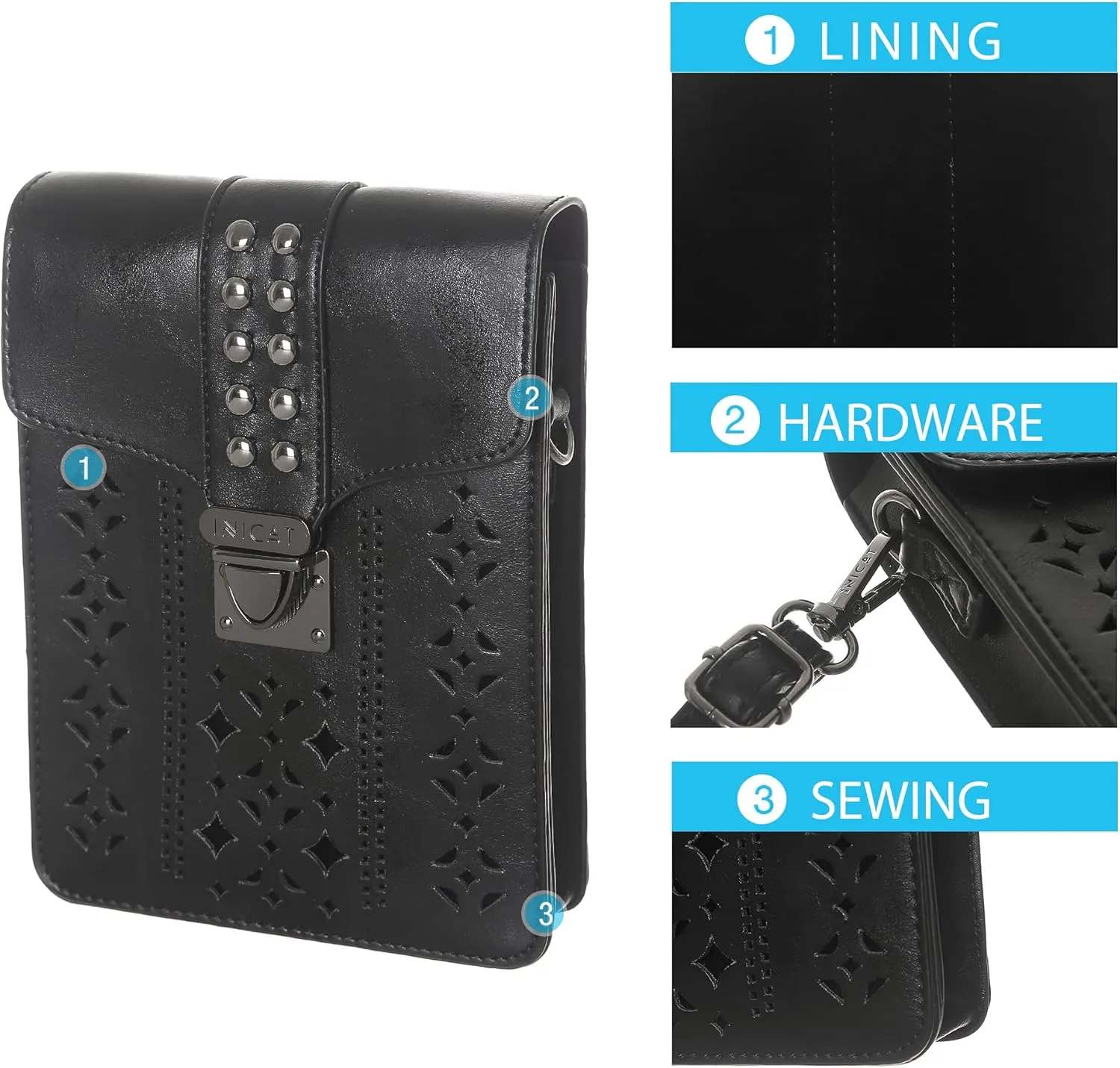 INICAT Small Crossbody Bags for Women Gifts for Teenage Girls Leather Cell Phone Purse