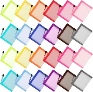 Jexine 24 Pcs Mini Zipper Mesh Bags Lipstick Cosmetic Accessories Organizer Nylon Makeup Zipper Pouch Small Cosmetic Bag for Purse Beauty Mesh Travel Pouch for Women(5 x 4 Inch,Vivid Color)