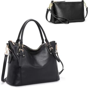 Kattee Genuine Leather Purses and Handbags Bundle with Small Crossbody Bags