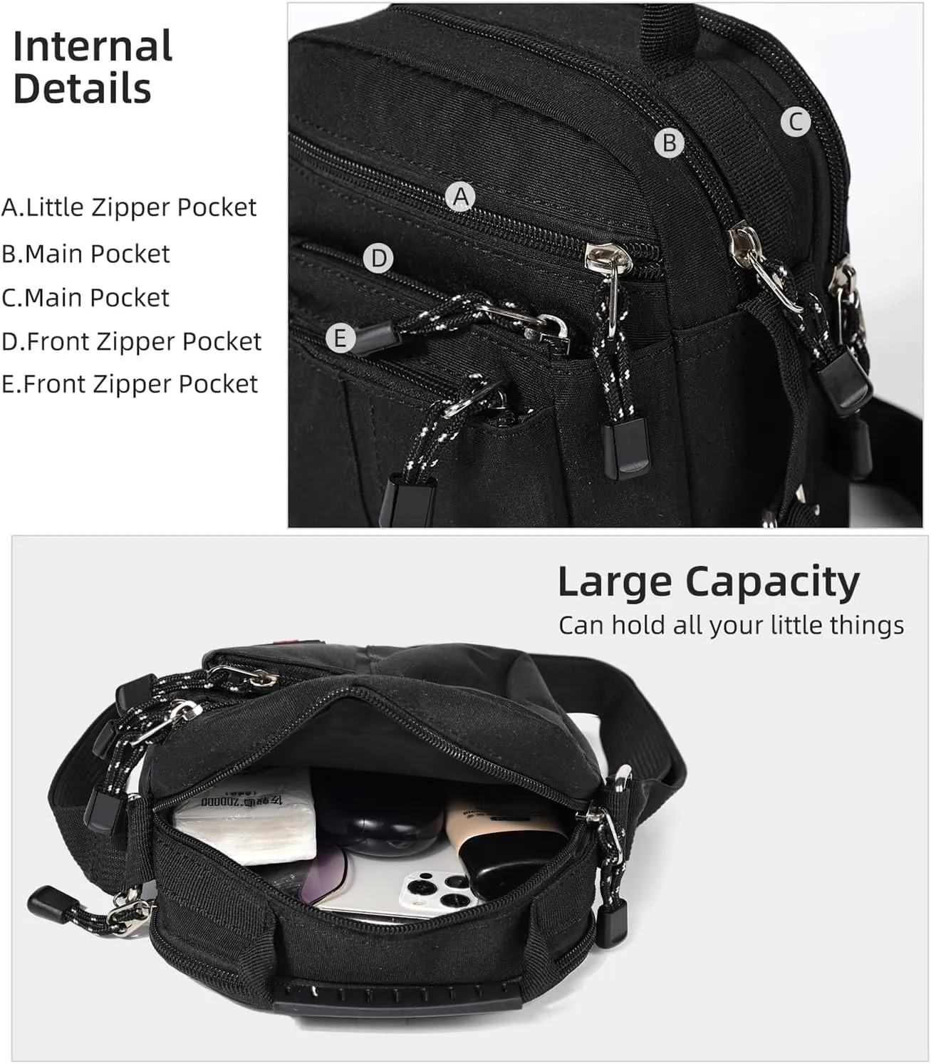 KL928 Men's Messenger Bag - Crossbody Shoulder Bags Travel Bag Man Purse Casual Sling Pack for Work Business