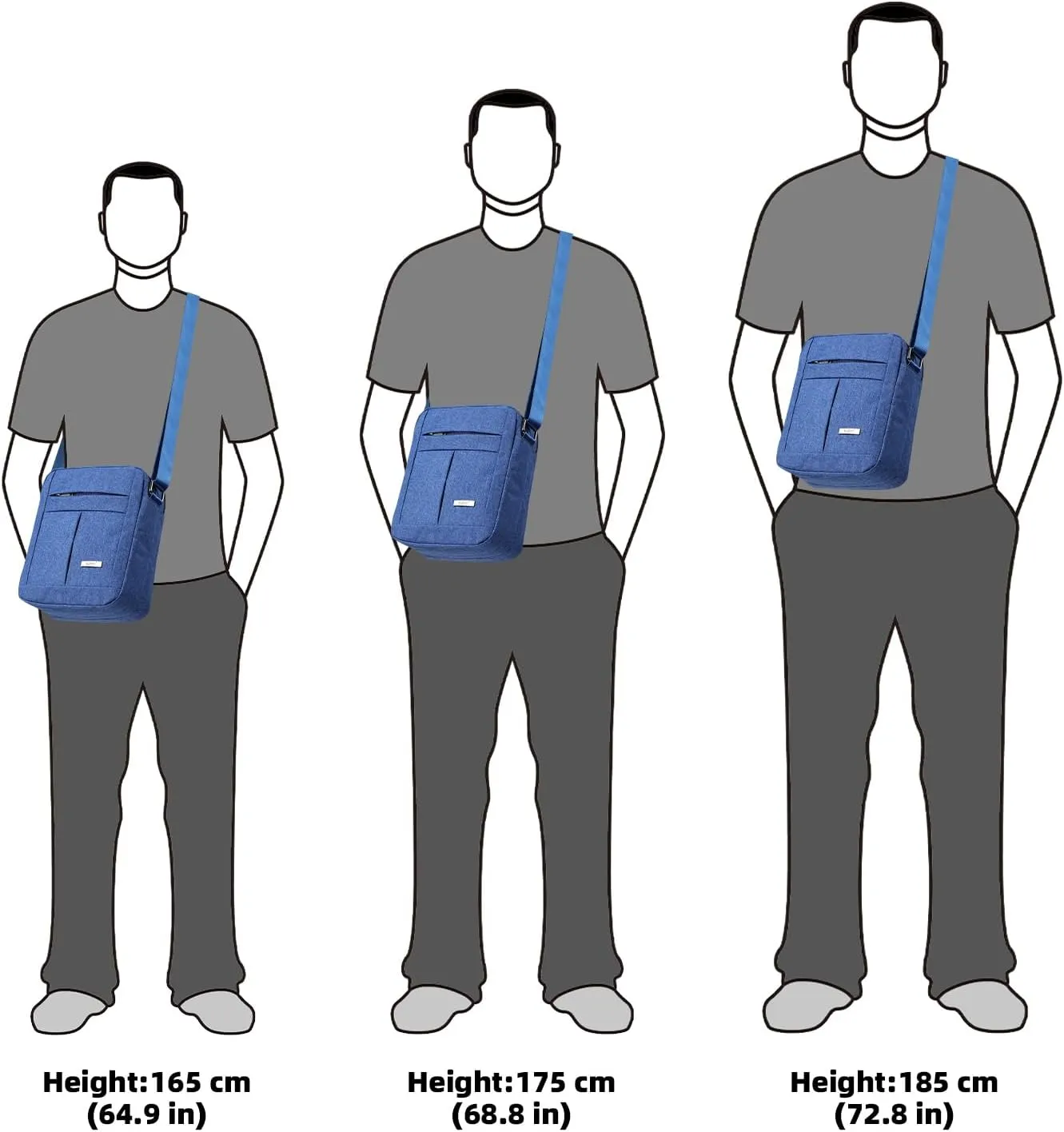 KL928 Men's Messenger Bag - Crossbody Shoulder Bags Travel Bag Man Purse Casual Sling Pack for Work Business