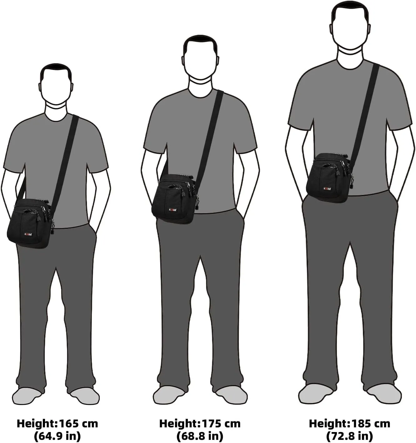 KL928 Men's Messenger Bag - Crossbody Shoulder Bags Travel Bag Man Purse Casual Sling Pack for Work Business