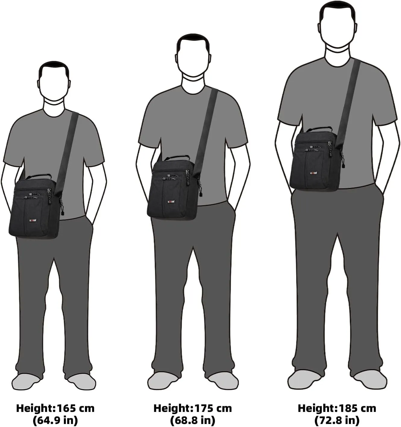 KL928 Men's Messenger Bag - Crossbody Shoulder Bags Travel Bag Man Purse Casual Sling Pack for Work Business