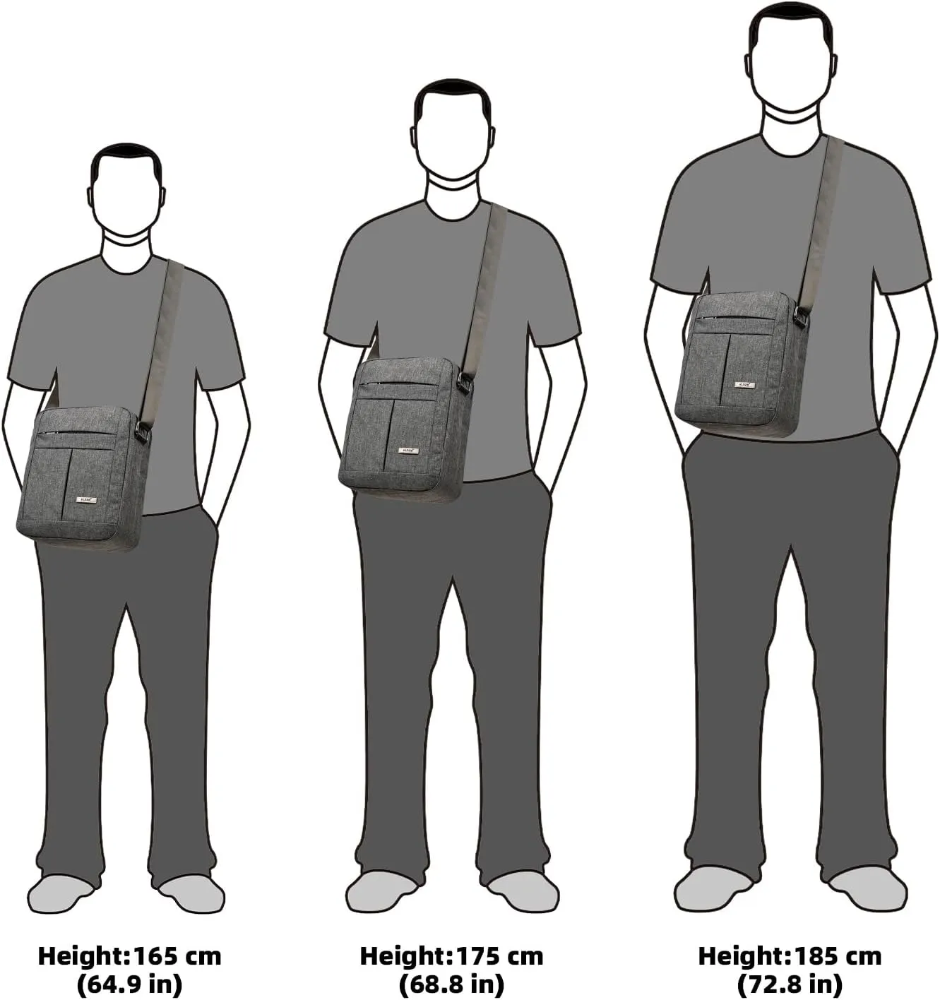 KL928 Men's Messenger Bag - Crossbody Shoulder Bags Travel Bag Man Purse Casual Sling Pack for Work Business