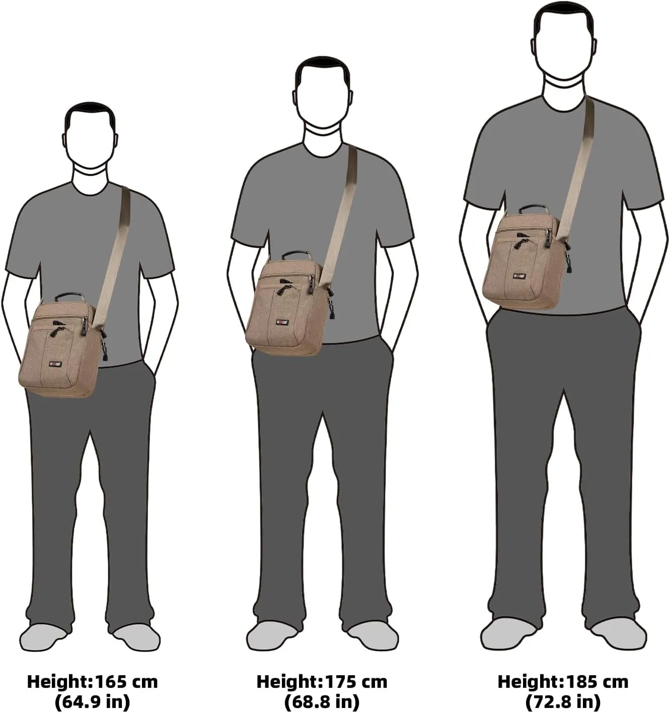 KL928 Men's Messenger Bag - Crossbody Shoulder Bags Travel Bag Man Purse Casual Sling Pack for Work Business