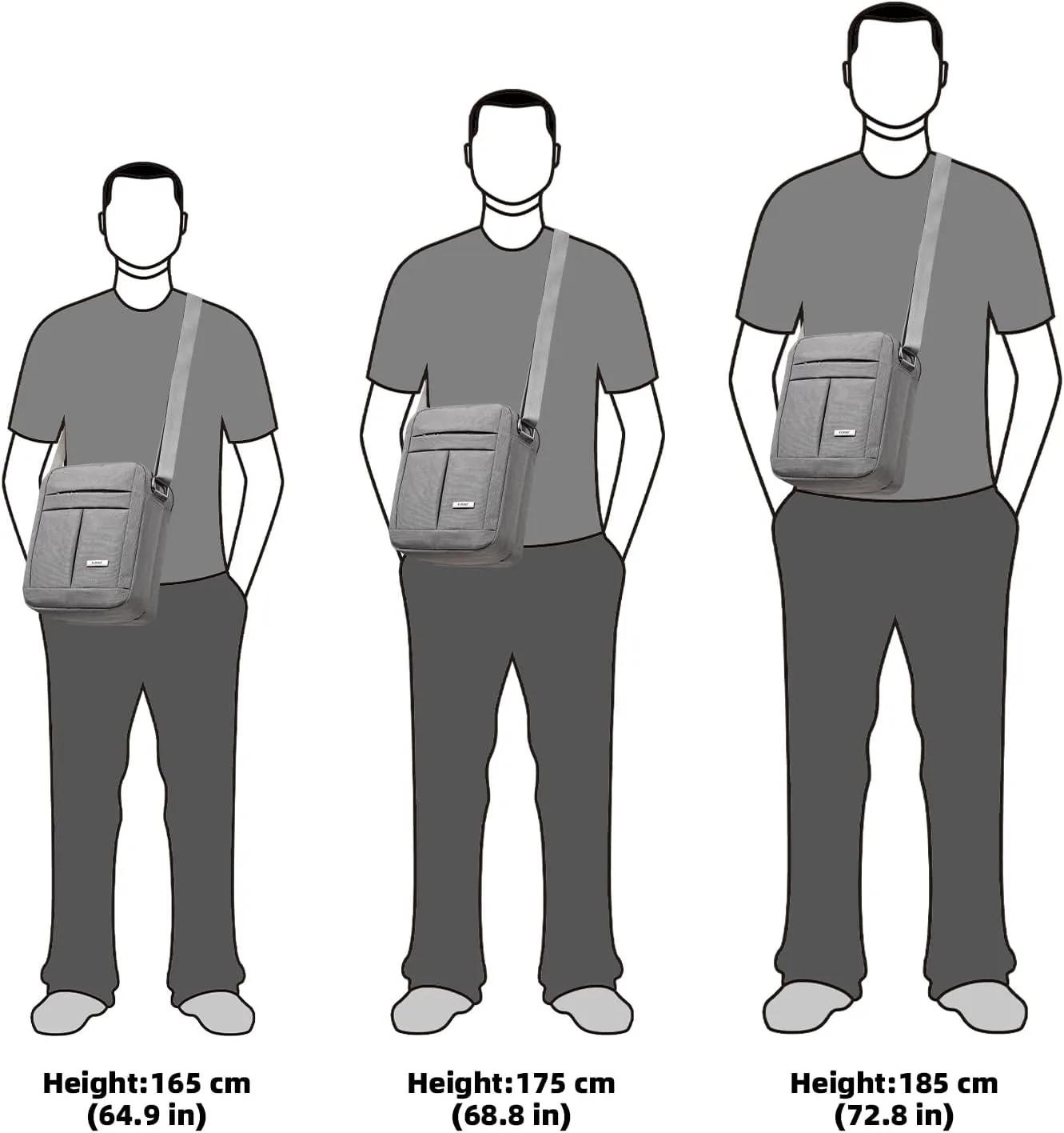 KL928 Men's Messenger Bag - Crossbody Shoulder Bags Travel Bag Man Purse Casual Sling Pack for Work Business