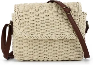 KUANG! Straw Bag for Women Summer Woven Beach Handbag Clutch Crossbody Shoulder Bags