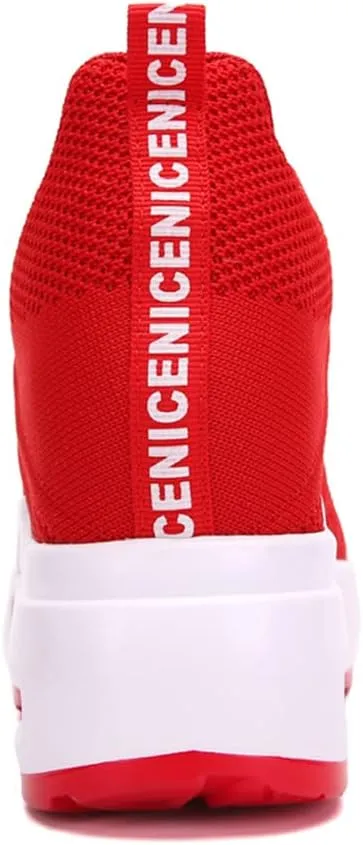 Ladies Jazz Shoes Lace Up Mesh Sneakers - Breathable Cushion Ladies Split Sole Sports Walking Dance Shoes Thick Sole