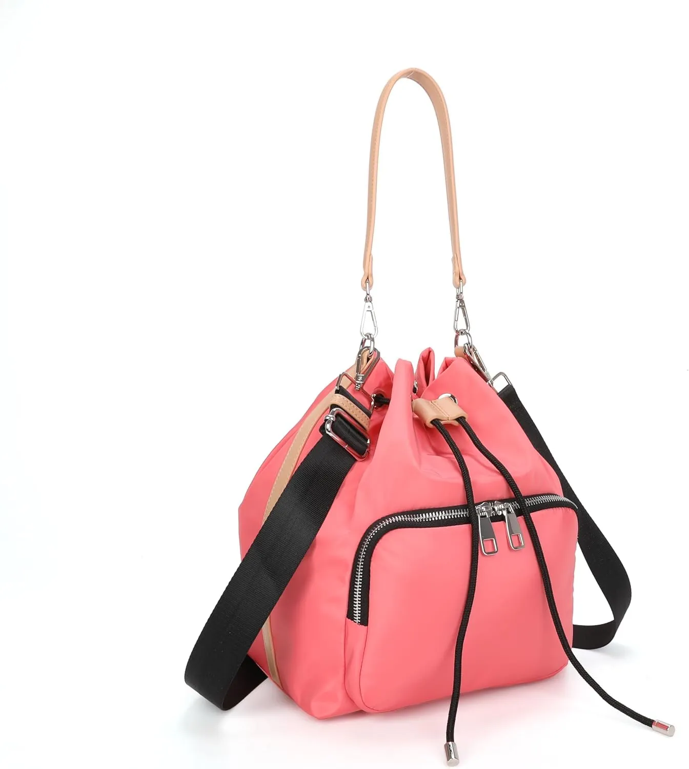 Large capacity women's bucket backpack, crossbody bag, and handbag shoulder bag backpack