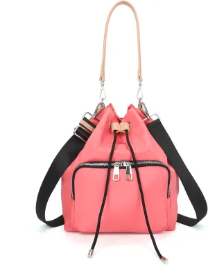 Large capacity women's bucket backpack, crossbody bag, and handbag shoulder bag backpack