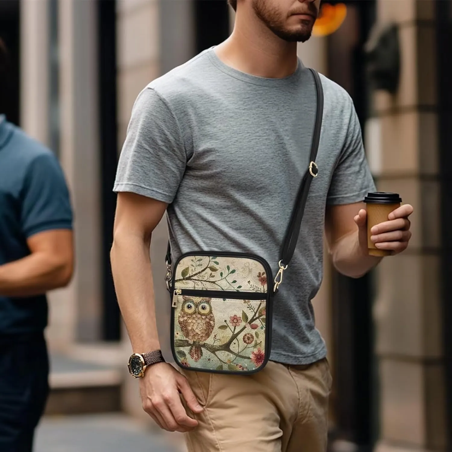 Leather Messenger Bag Womens Sling Bag Crossbody Shoulder Bags Ladies Fashion Zipper Pockets Travel Bag for Gifts