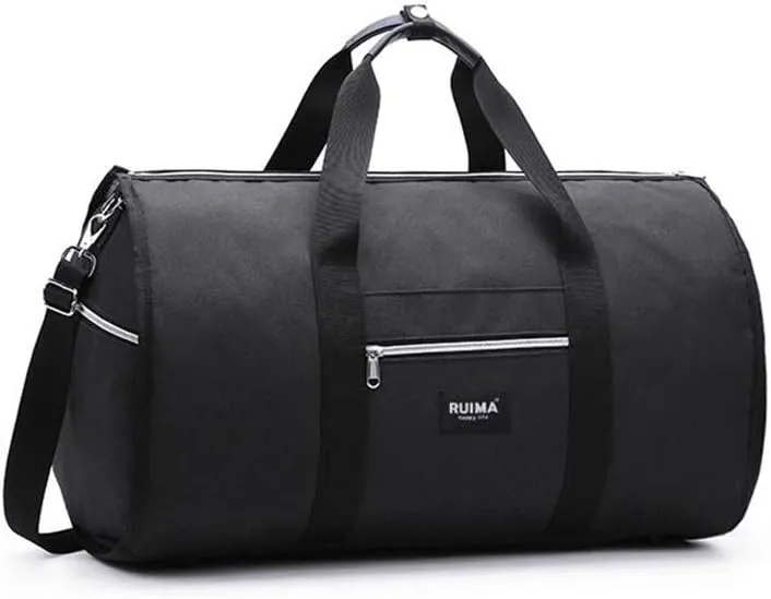 Leisure Travel Duffel Canvas Luggage Overnight Weekend Handbag Foldable Sport Gym Garment Suit Bag Sports Overnight Gym Luggage Weekend Tote Bag (Color : Red) (Color : Black)