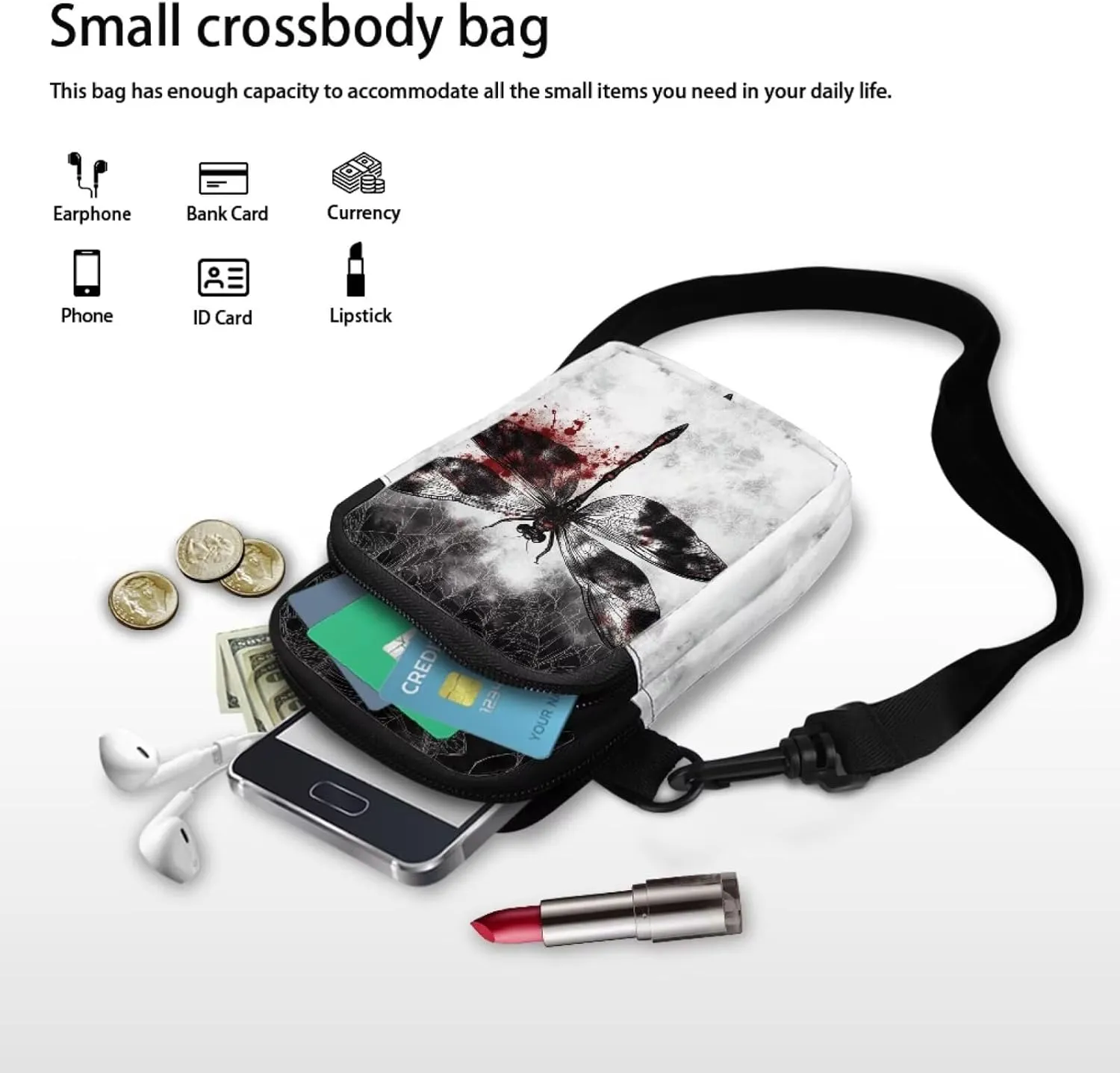 Lightweight Small Crossbody Bags Cell Phone Purses Travel Pouch Shoulder Bag for Women