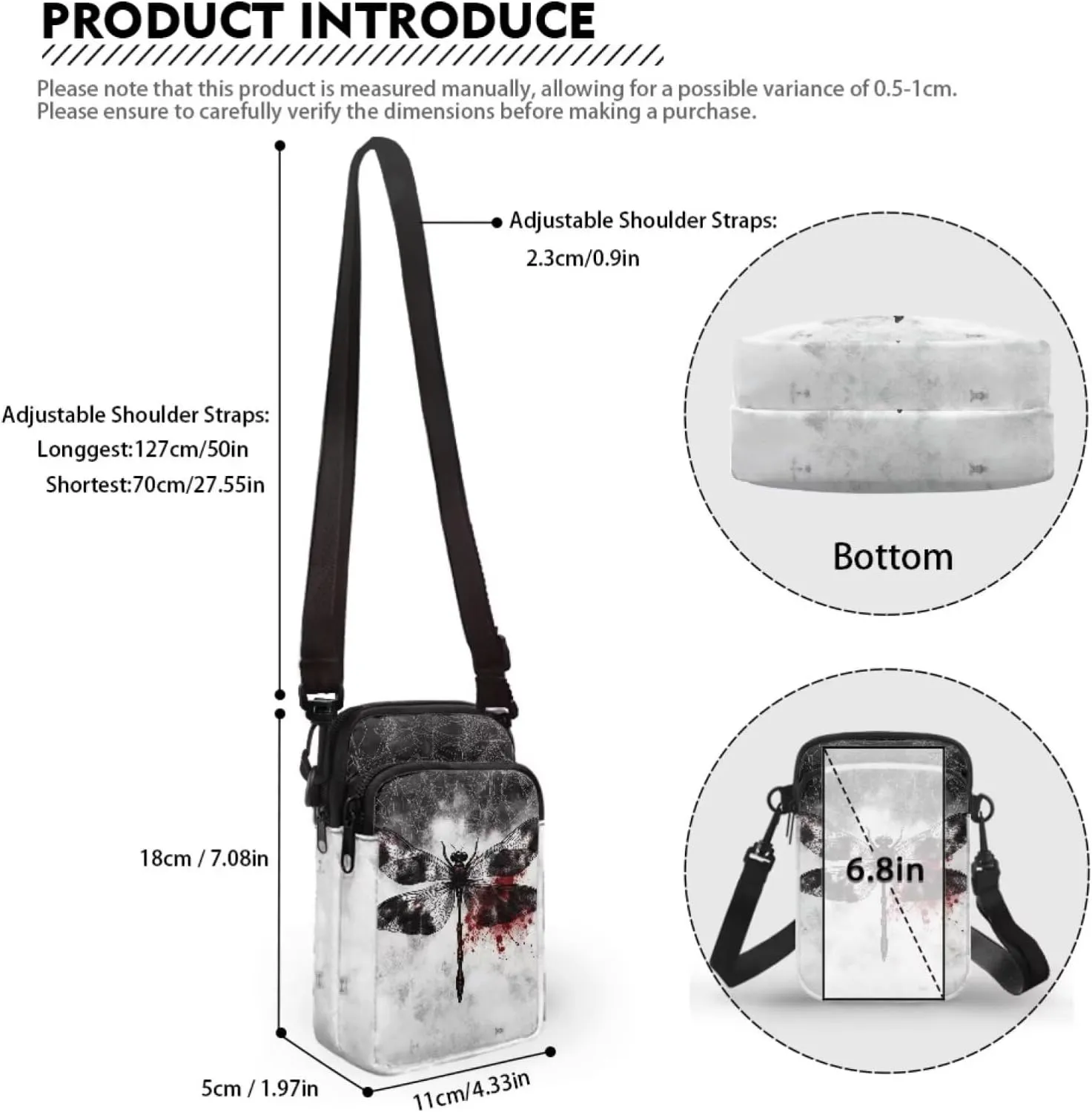 Lightweight Small Crossbody Bags Cell Phone Purses Travel Pouch Shoulder Bag for Women