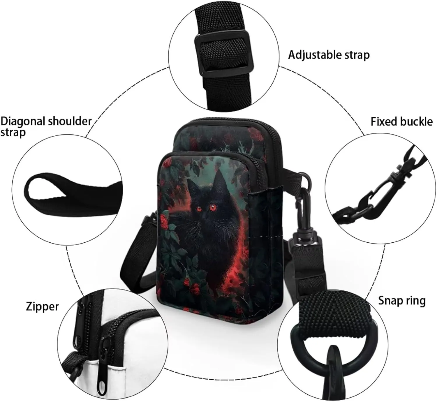 Lightweight Small Crossbody Bags Cell Phone Purses Travel Pouch Shoulder Bag for Women