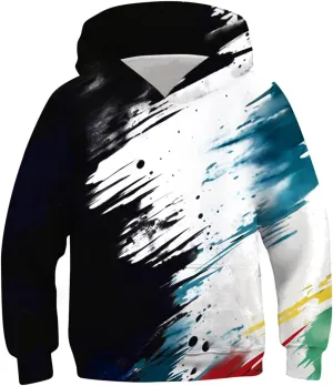 Lovekider Boys Hoodies Sweatshirt Cool 3D Print Pullover with Big Pocket for Kids Fashion Warm Winter 6-16 Years