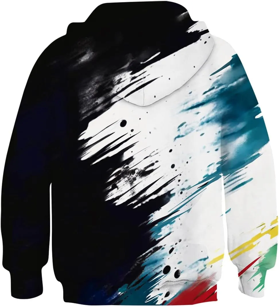 Lovekider Boys Hoodies Sweatshirt Cool 3D Print Pullover with Big Pocket for Kids Fashion Warm Winter 6-16 Years