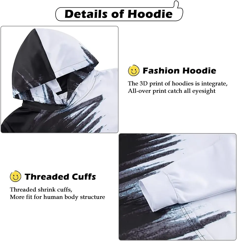 Lovekider Boys Hoodies Sweatshirt Cool 3D Print Pullover with Big Pocket for Kids Fashion Warm Winter 6-16 Years