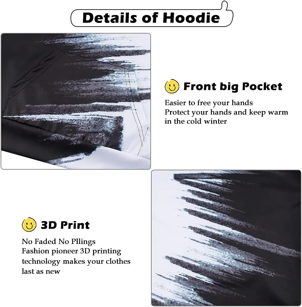 Lovekider Boys Hoodies Sweatshirt Cool 3D Print Pullover with Big Pocket for Kids Fashion Warm Winter 6-16 Years