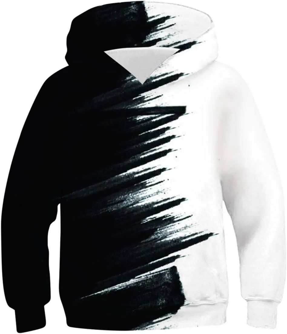Lovekider Boys Hoodies Sweatshirt Cool 3D Print Pullover with Big Pocket for Kids Fashion Warm Winter 6-16 Years